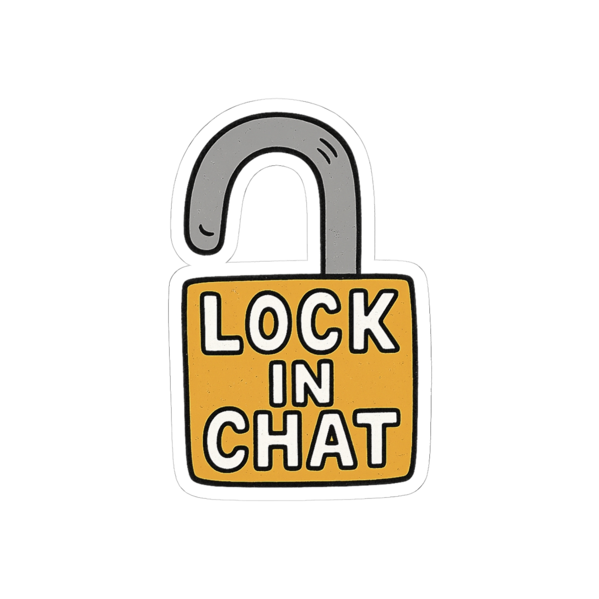 Lock In Chat Caseoh Sticker | Funny Twitch Gamer Decal