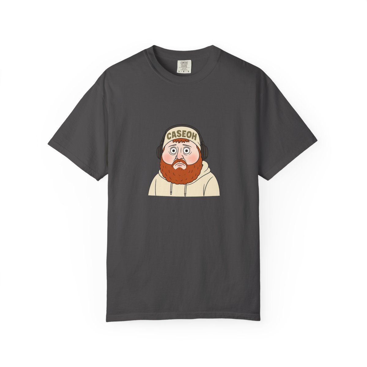 Caseoh Cartoon Meme Graphic T-Shirt - alternate angle 5, merchandise