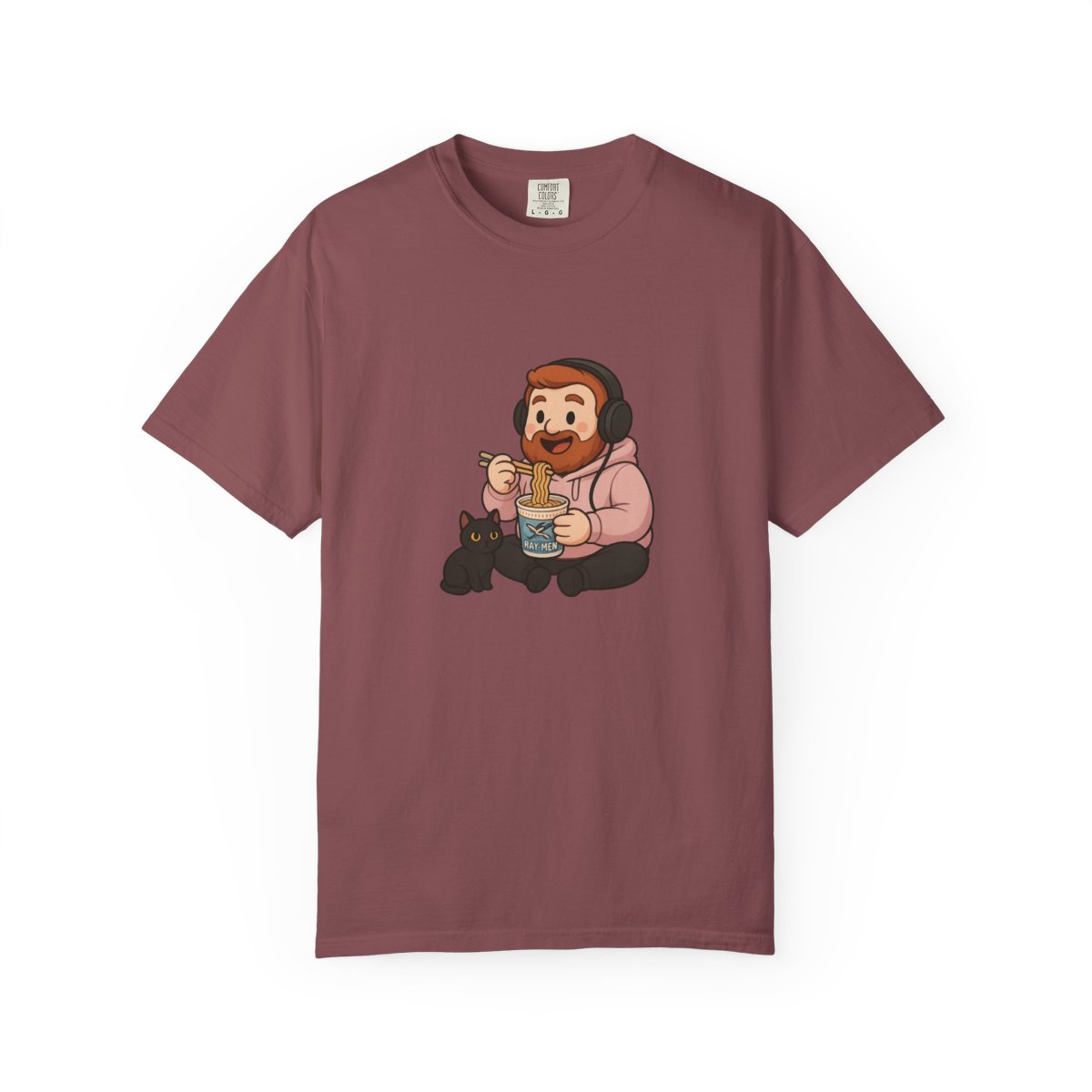 CaseOh & Kitty RAY-MEN Ramen Noodle Gamer T-Shirt - alternate angle 2, merchandise