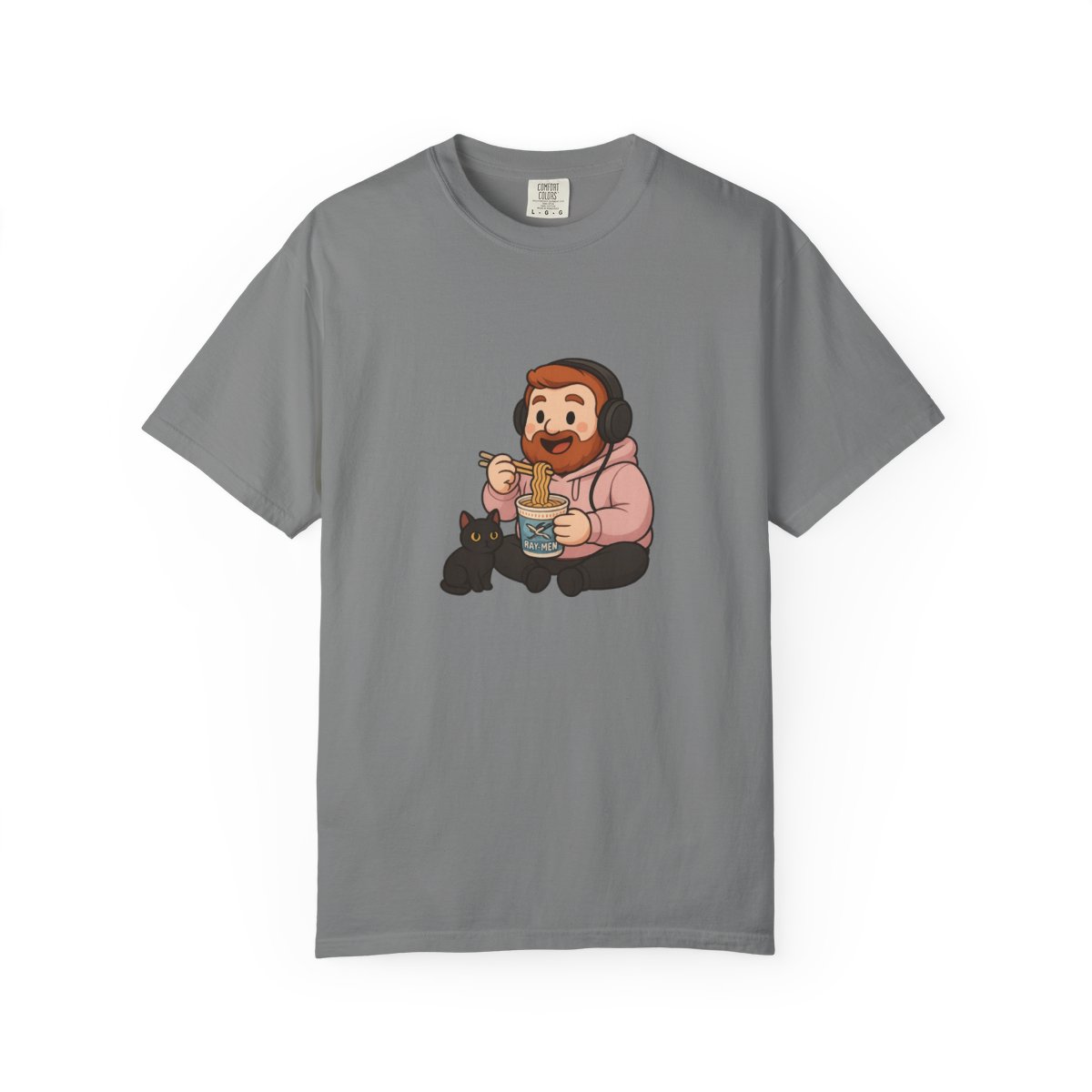 CaseOh & Kitty RAY-MEN Ramen Noodle Gamer T-Shirt - alternate angle 3, merchandise