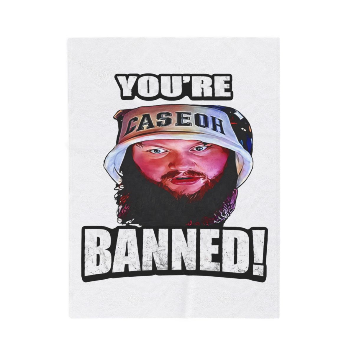 Caseoh Antisocial Co Blanket | Cozy Gamer Home Decor - CaseOh official Accessories merch