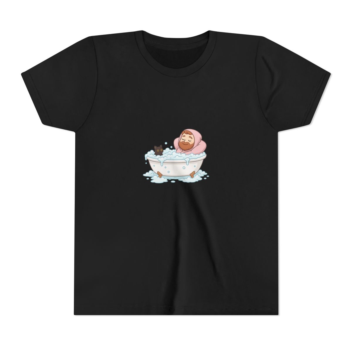 Caseoh Bubble Bath Kitty Twitch Fanart Kids T-Shirt